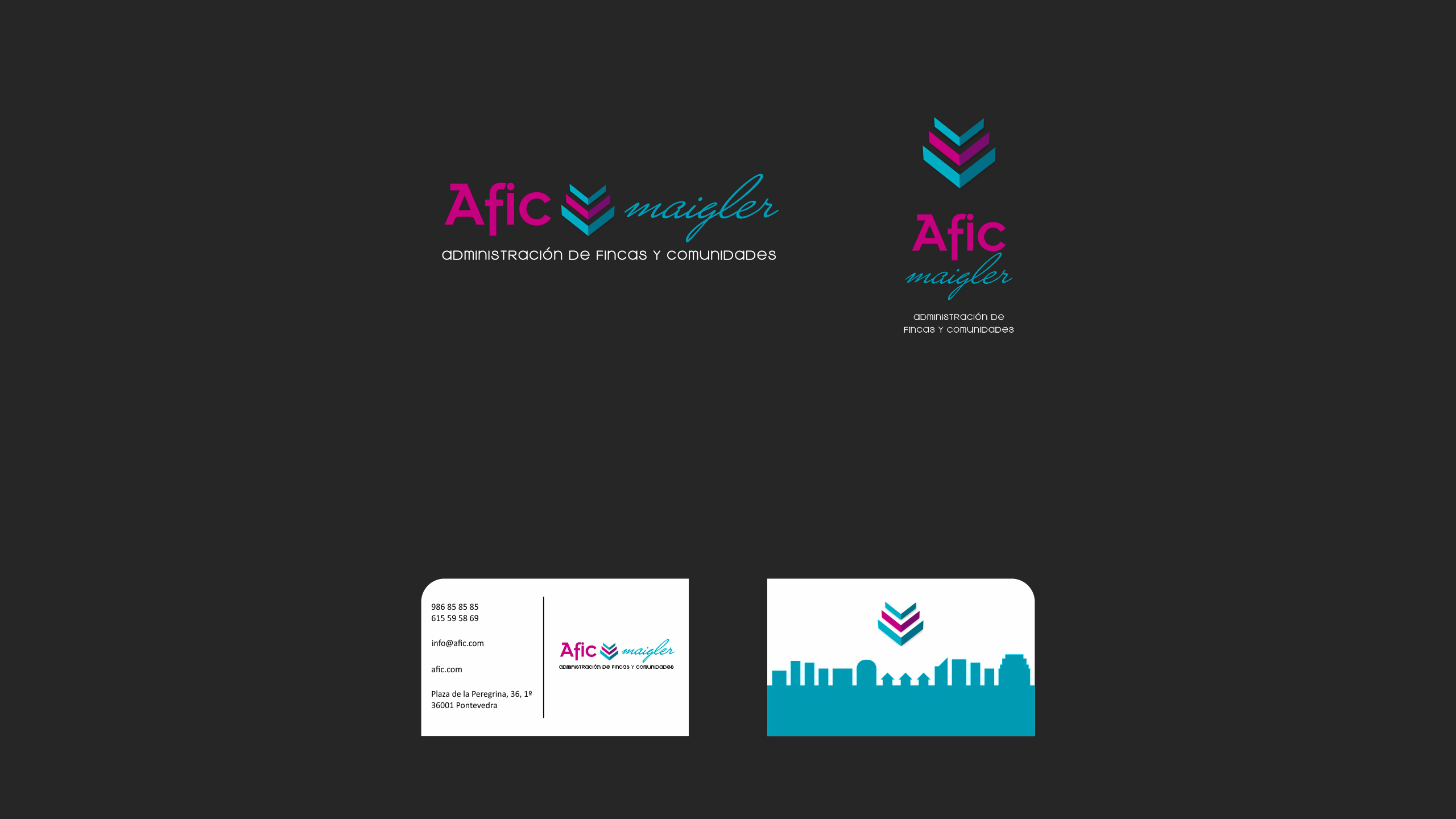 Diseño Afic Maigler logotipo y tarjeta